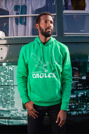 Philadelphia Eagles Legacy Kelly Throwback Headline Hoodie Mens