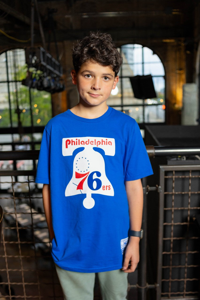 Philadelphia 76ers Youth Retro Logo SS Tee