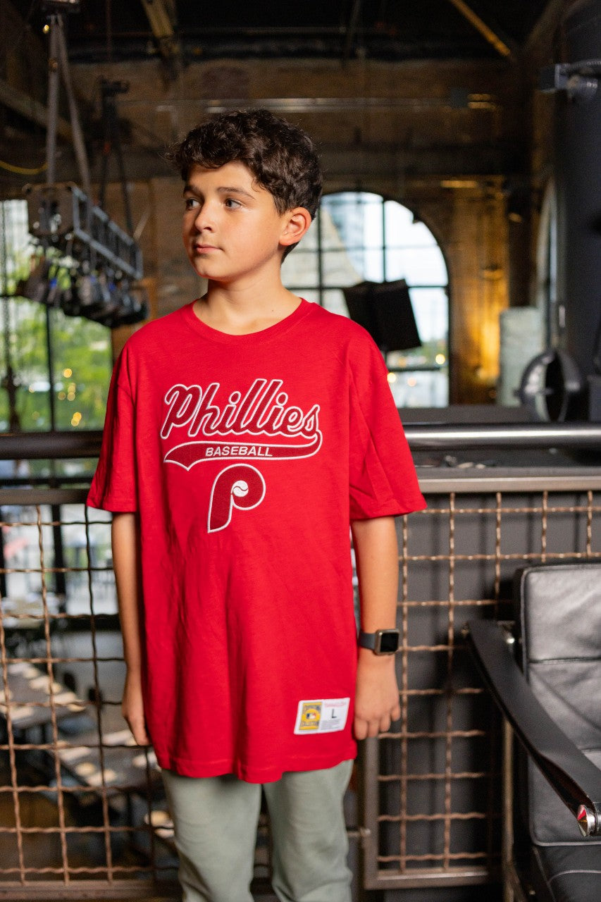 Philadelphia Phillies Script Youth Legendary SS Tee