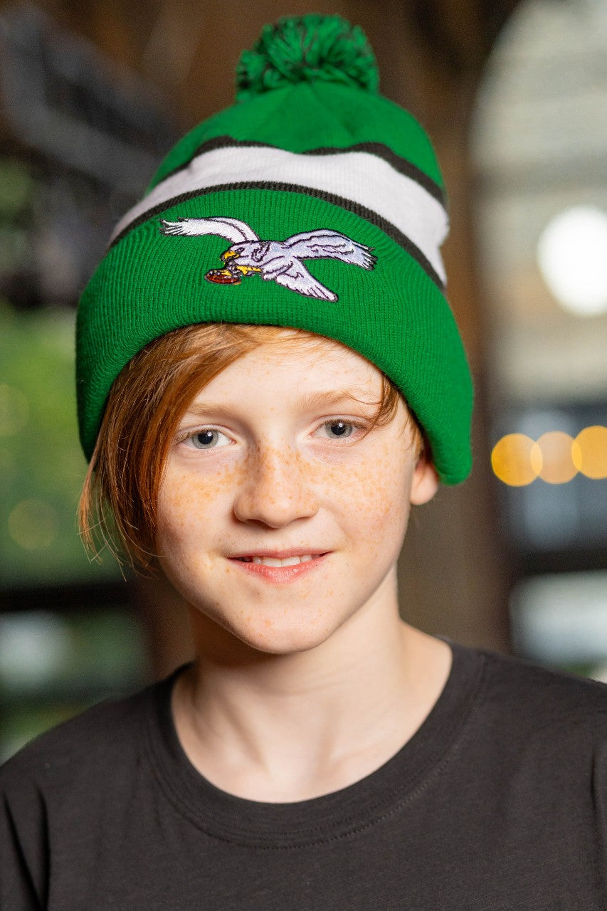 Philadelphia Eagles Youth Stripe Beanie