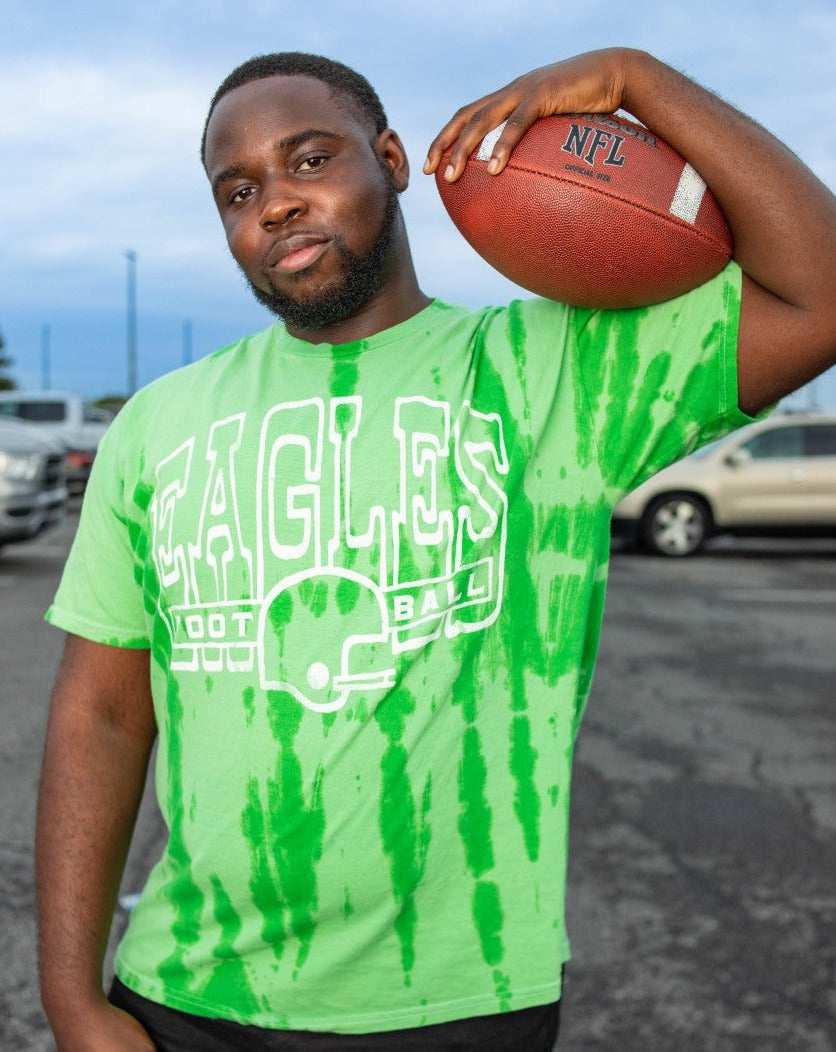 Philadelphia Eagles Unisex Short Sleeve Flea Market Tie Dye Tee