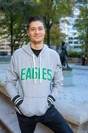 Philadelphia Eagles Historic Slate Grey Eastport Hoodie Mens