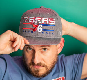 Philadelphia 76ers Charcoal Split Squad Captain Snapback hat