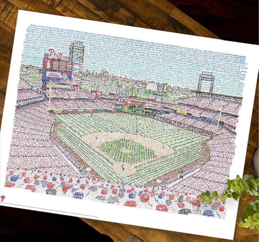 Citizens Bank Park Every Phillie Print