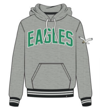 Philadelphia Eagles Historic Slate Grey Eastport Hoodie Mens