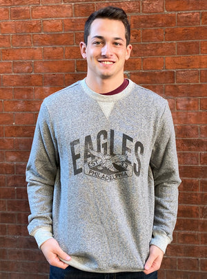 Philadelphia Eagles Marled Gray Formation Fleece Crew