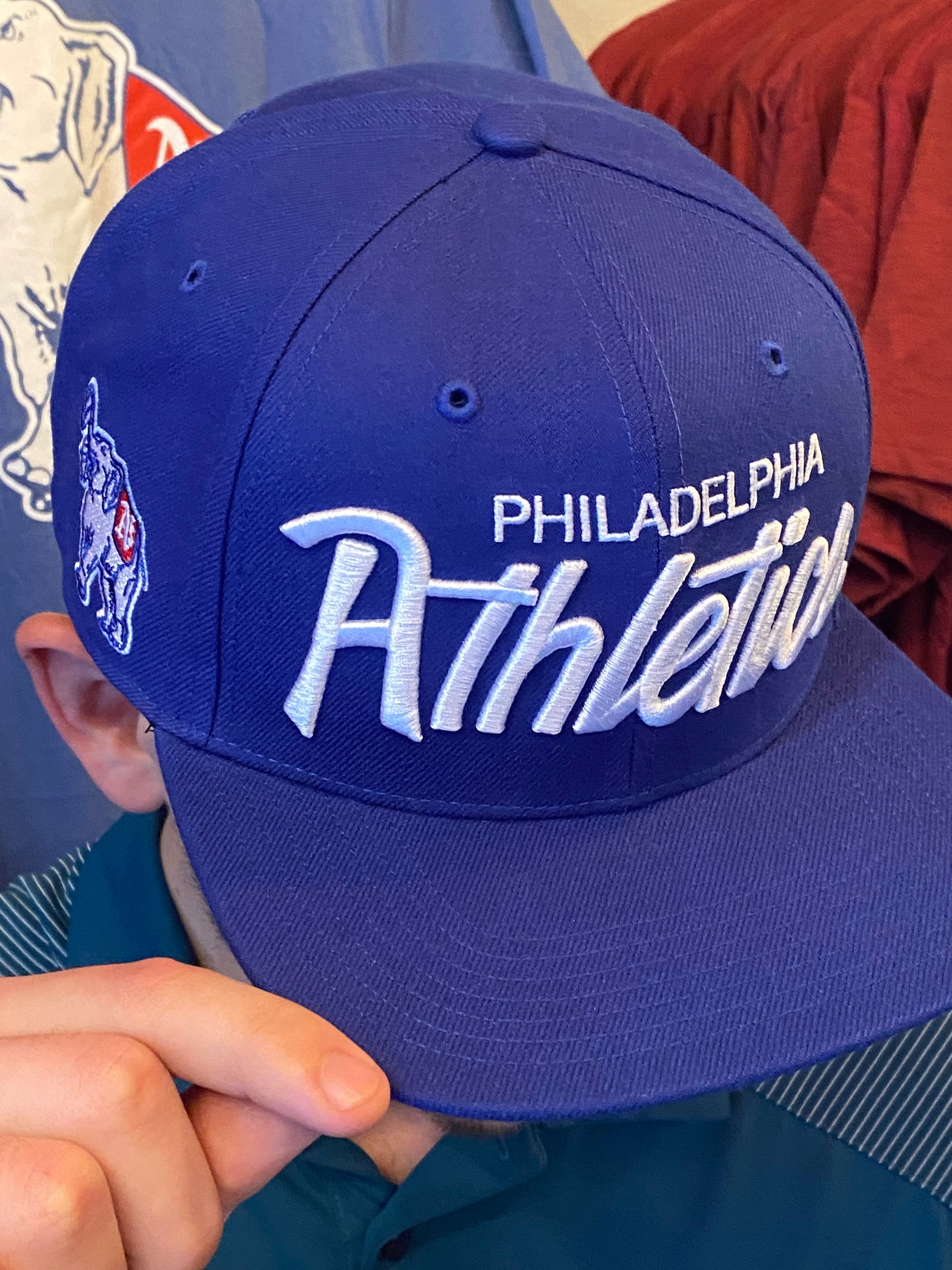 Philadelphia Athletics Cooperstown Royal Crosstown Script Cap