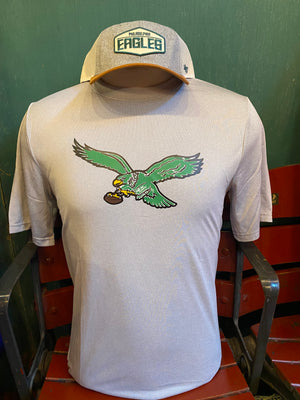 Philadelphia Eagles Stadium Retro Logo Men's Grey T-shirt