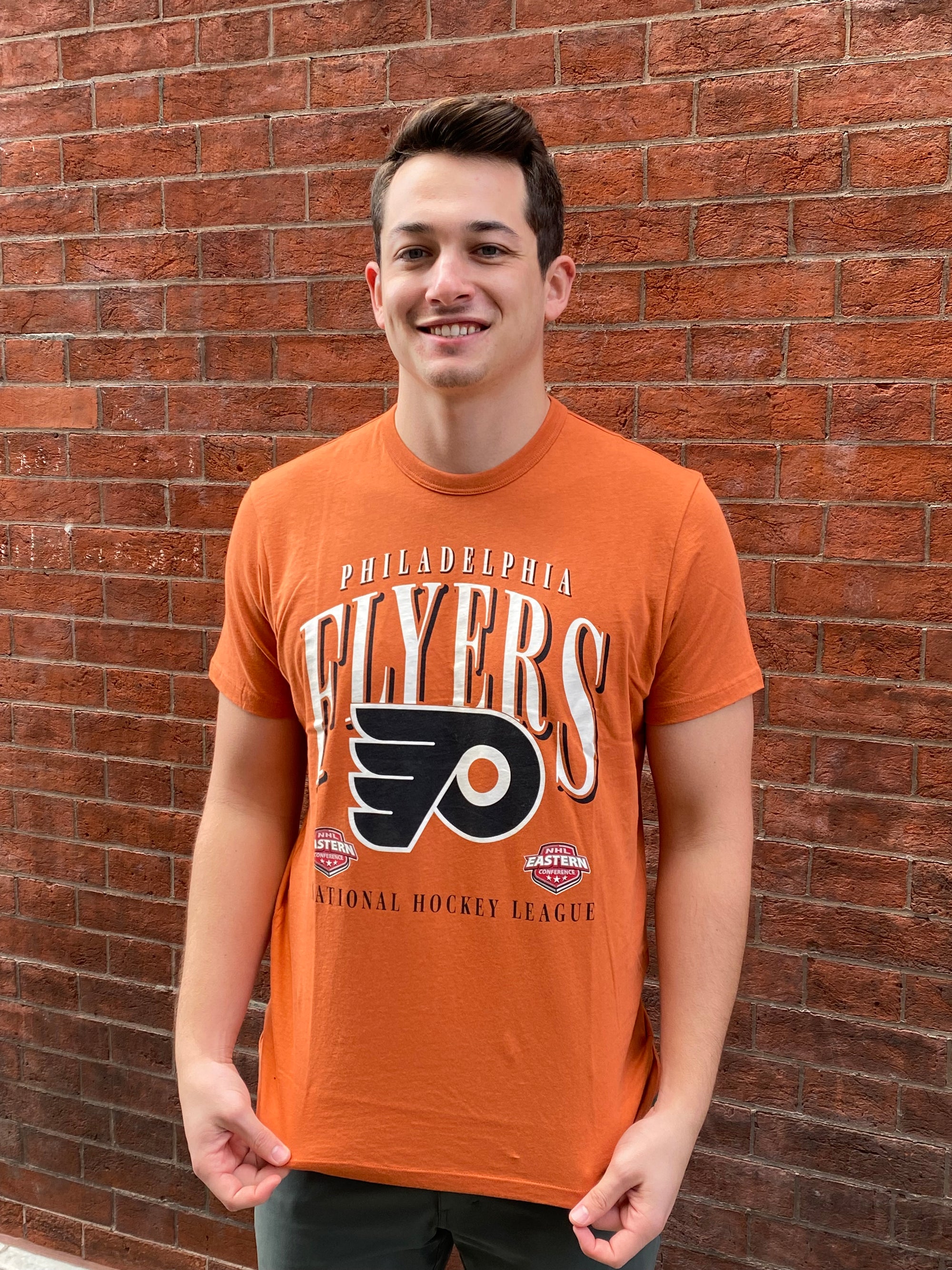 Philadelphia Flyers Spiced Orange Crease Franklin tee