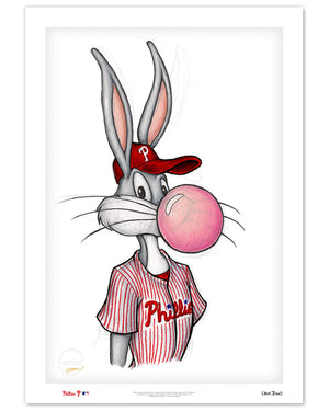 Bubblegum Bugs x MLB Phillies Art Print