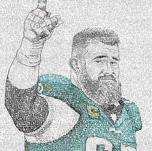 Philadelphia Eagles Jason Kelce by Art of Words