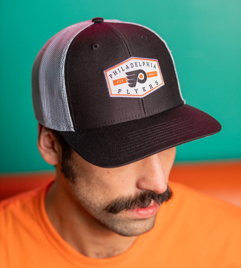 Philadelphia Flyers Vintage Black Convoy Trucker hat