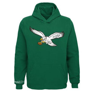 Philadelphia Eagles Youth Retro Logo Kelly Green Fleece Hoodie