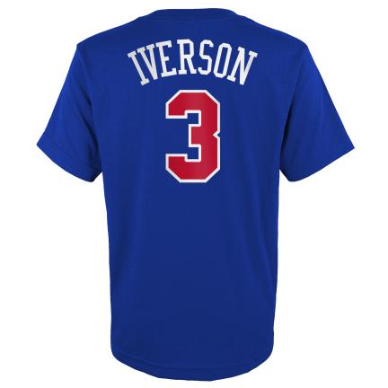 Philadelphia 76ers Allen Iverson Youth Blue t-shirt