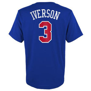 Philadelphia 76ers Allen Iverson Youth Blue t-shirt