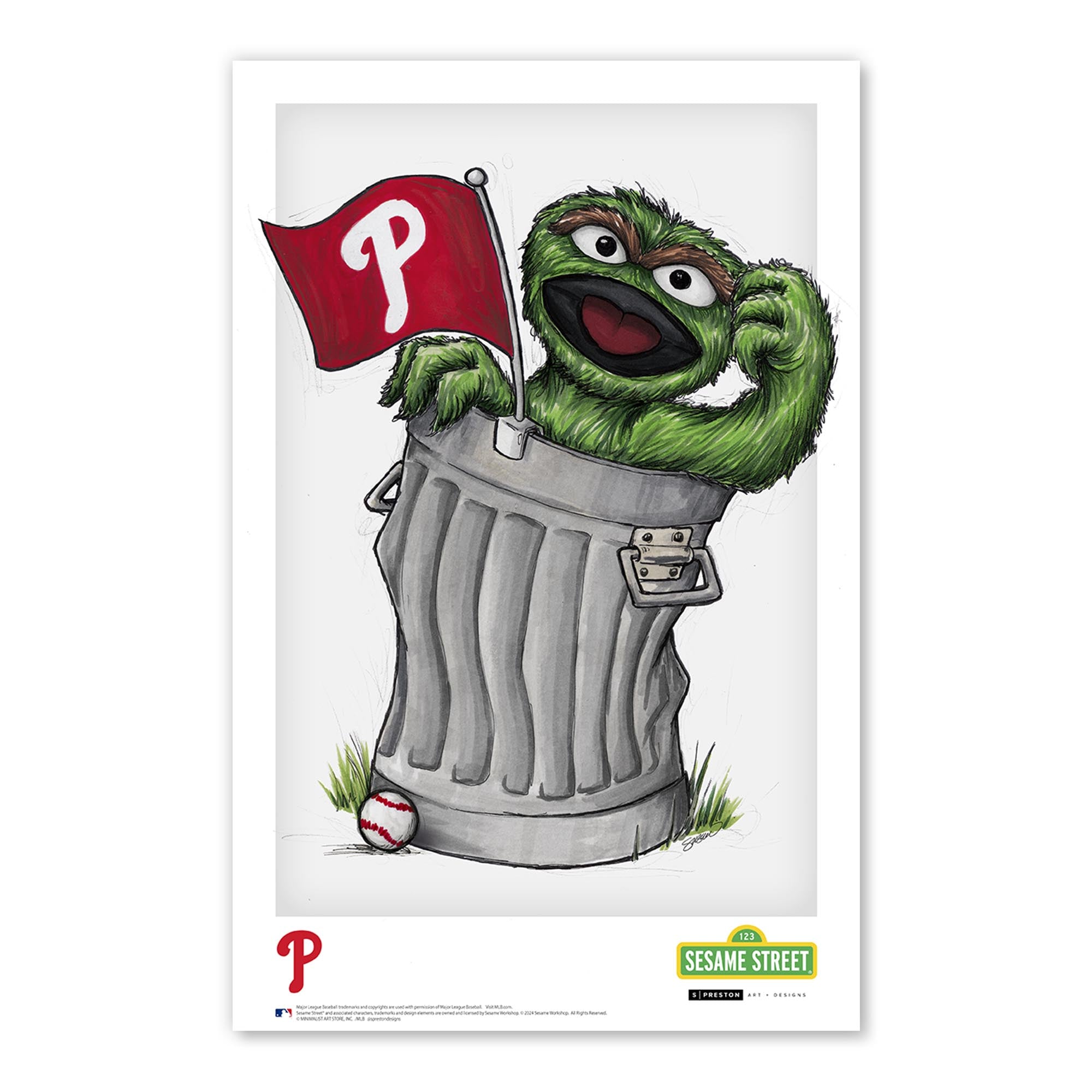 Oscar Rep Your Colours x MLB Phillies Art Print