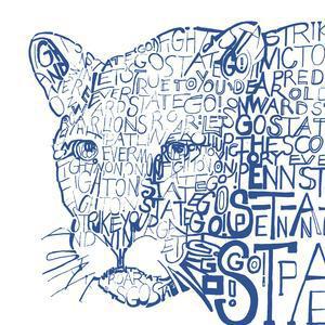 Penn State Nittany Lions Fight Song Print by Philly Word Art