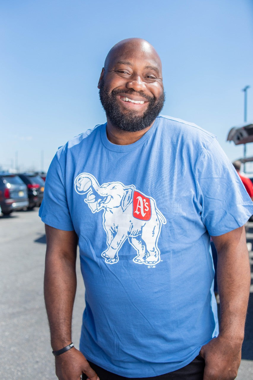 Philadelphia Athletics Elephant Light Blue Tee