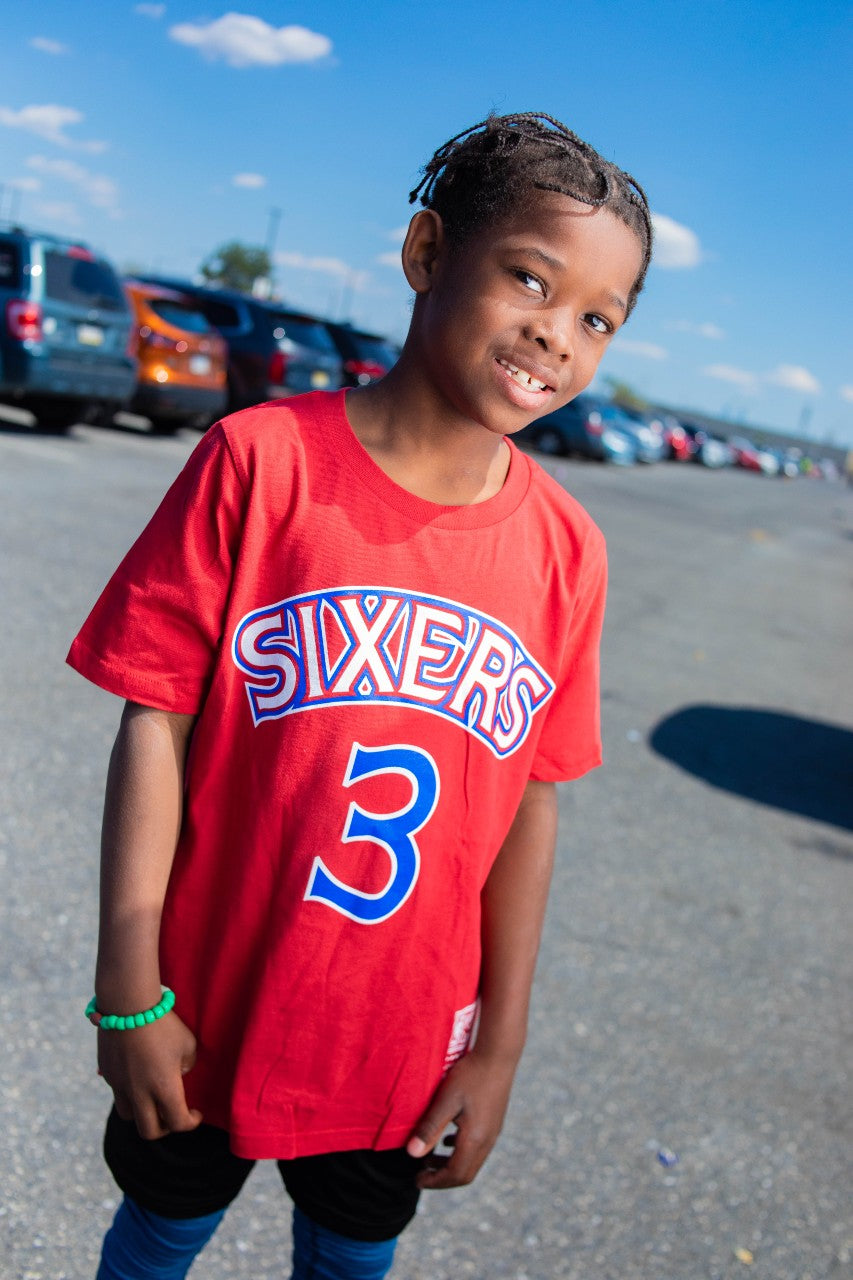 Philadelphia 76ers Allen Iverson Youth Red t-shirt