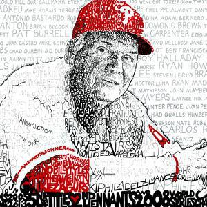 Phillies Charlie Manual Print by Philly Word Art