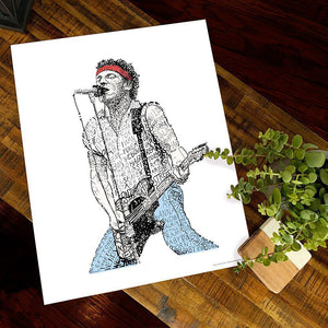 Bruce Springsteen "Born to Run" Print by Philly Word Art