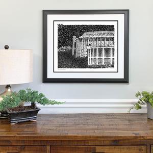 Veterans Stadium and Spectrum Print by Philly Word Art