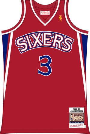 Philadelphia 76ers Allen Iverson Authenic Red Jersey