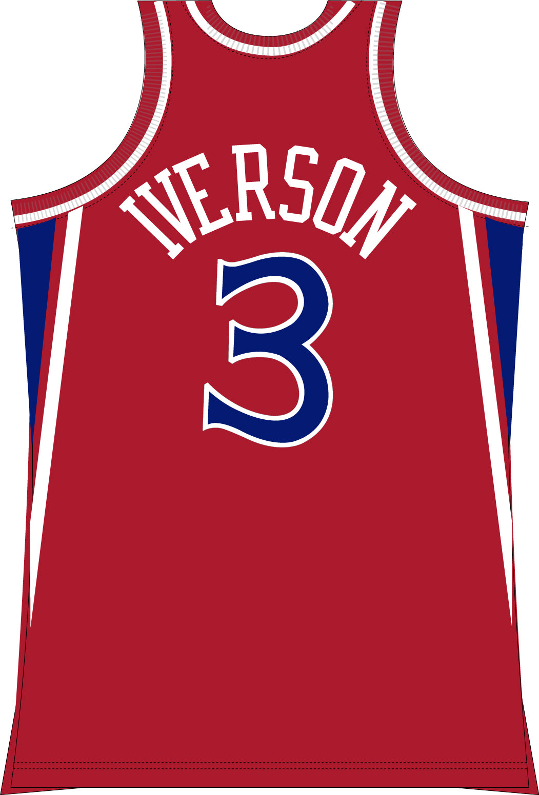 Philadelphia 76ers Allen Iverson Authenic Red Jersey