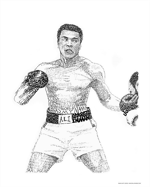 Muhammad Ali Print by Philly Word Art