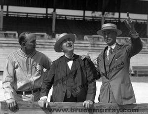 Ty Cobb, Thomas Edison, and Connie Mack, ca. 1927