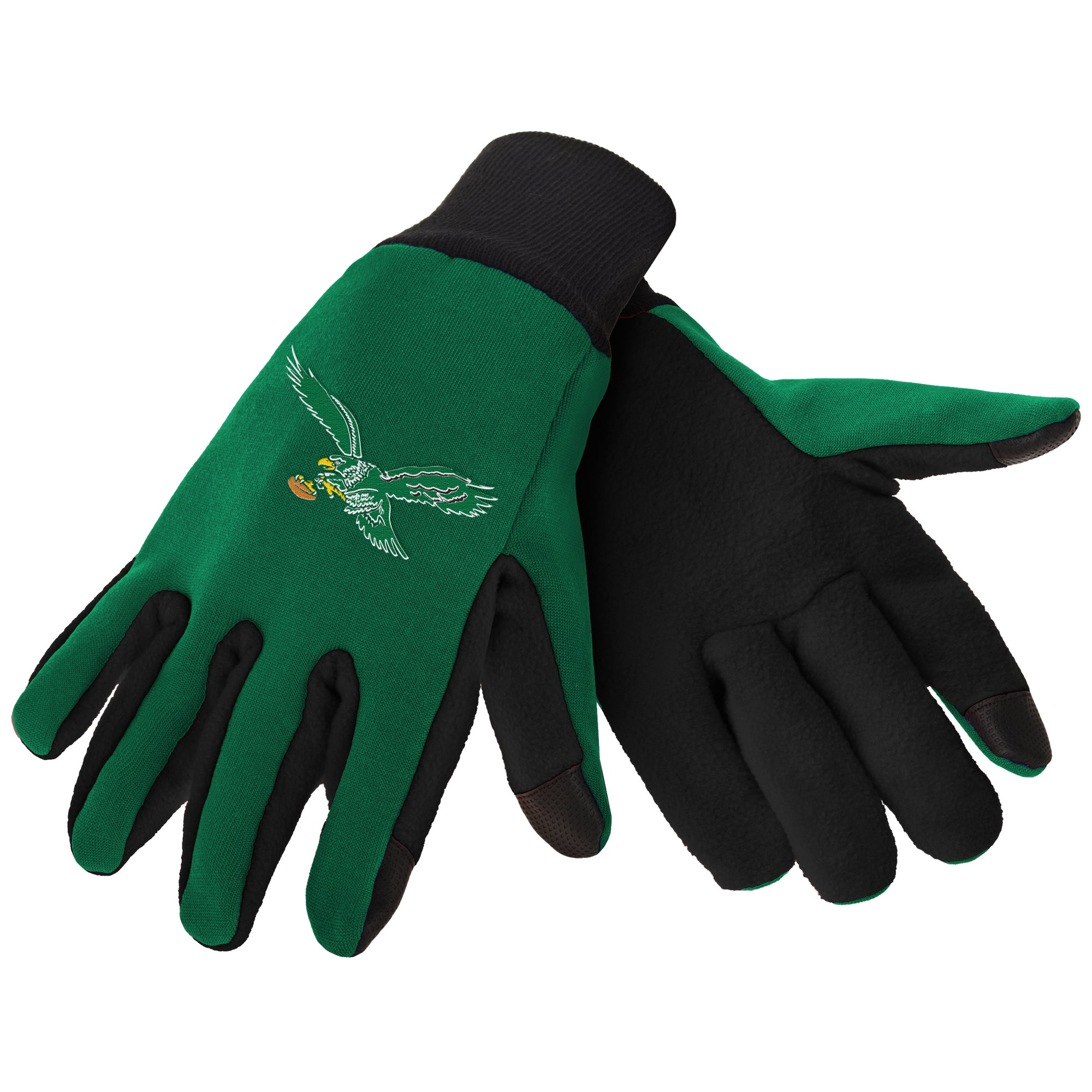 Philadelphia Eagles Retro Color Texting Gloves - Kelly Green