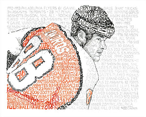 Eric Lindros Print by Philly Word Art