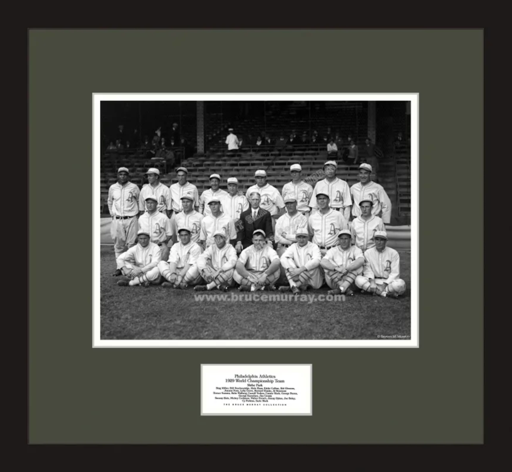 1929 Philadelphia Athletics Championship Team - Framed