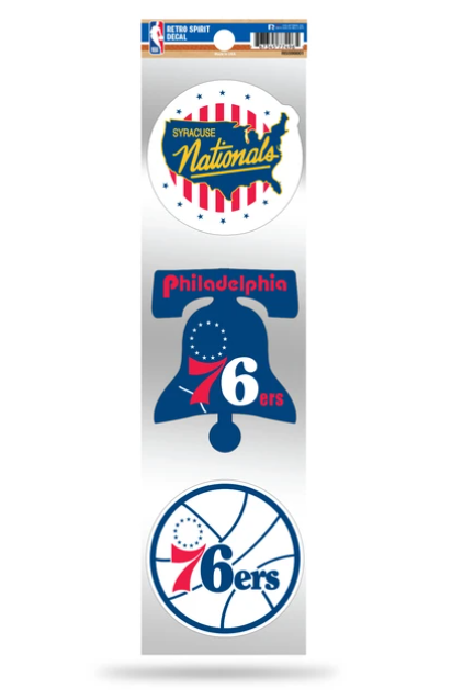 Philadelphia 76ers Retro 3 piece Window Decal