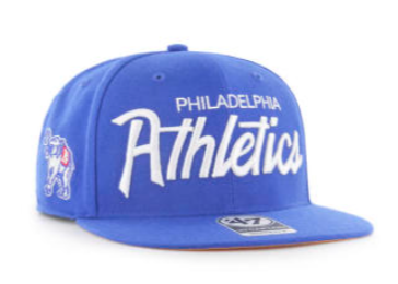 Philadelphia Athletics Cooperstown Royal Crosstown Script Cap