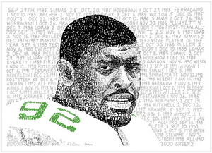 Philadelphia Eagles Reggie White Print "The Minister of Defense" by Philly Word Art