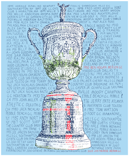 US Open of Golf Print by Philly Word Art