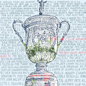 US Open of Golf Print by Philly Word Art