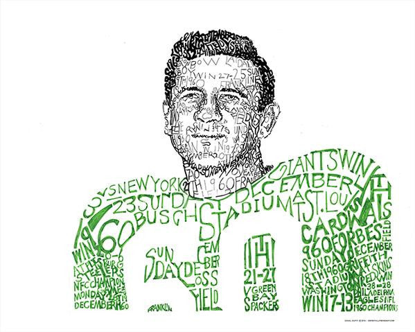 Chuck “Concrete Charlie” Bednarik Print by Philly Word Art