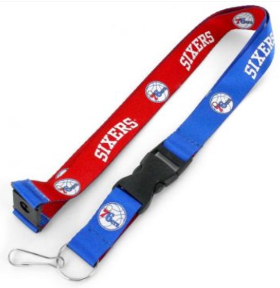 Philadelphia 76ers Reversible Lanyard Keychain