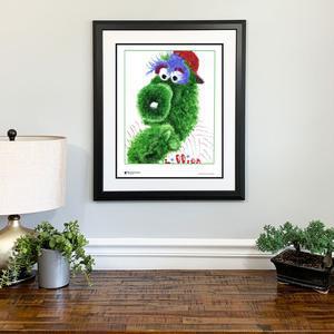 Phillie Phanatic Stamp Portrait by Philly Word Art