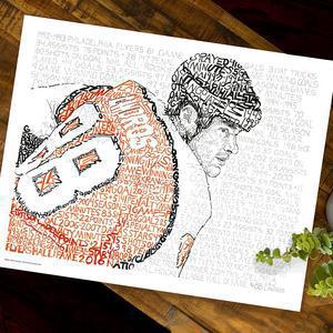 Eric Lindros Print by Philly Word Art