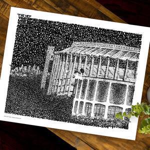 Veterans Stadium and Spectrum Print by Philly Word Art