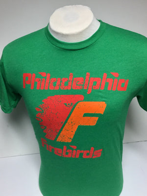 Philadelphia Firebirds green t-shirt