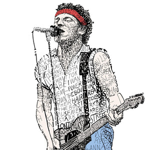 Bruce Springsteen "Born to Run" Print by Philly Word Art